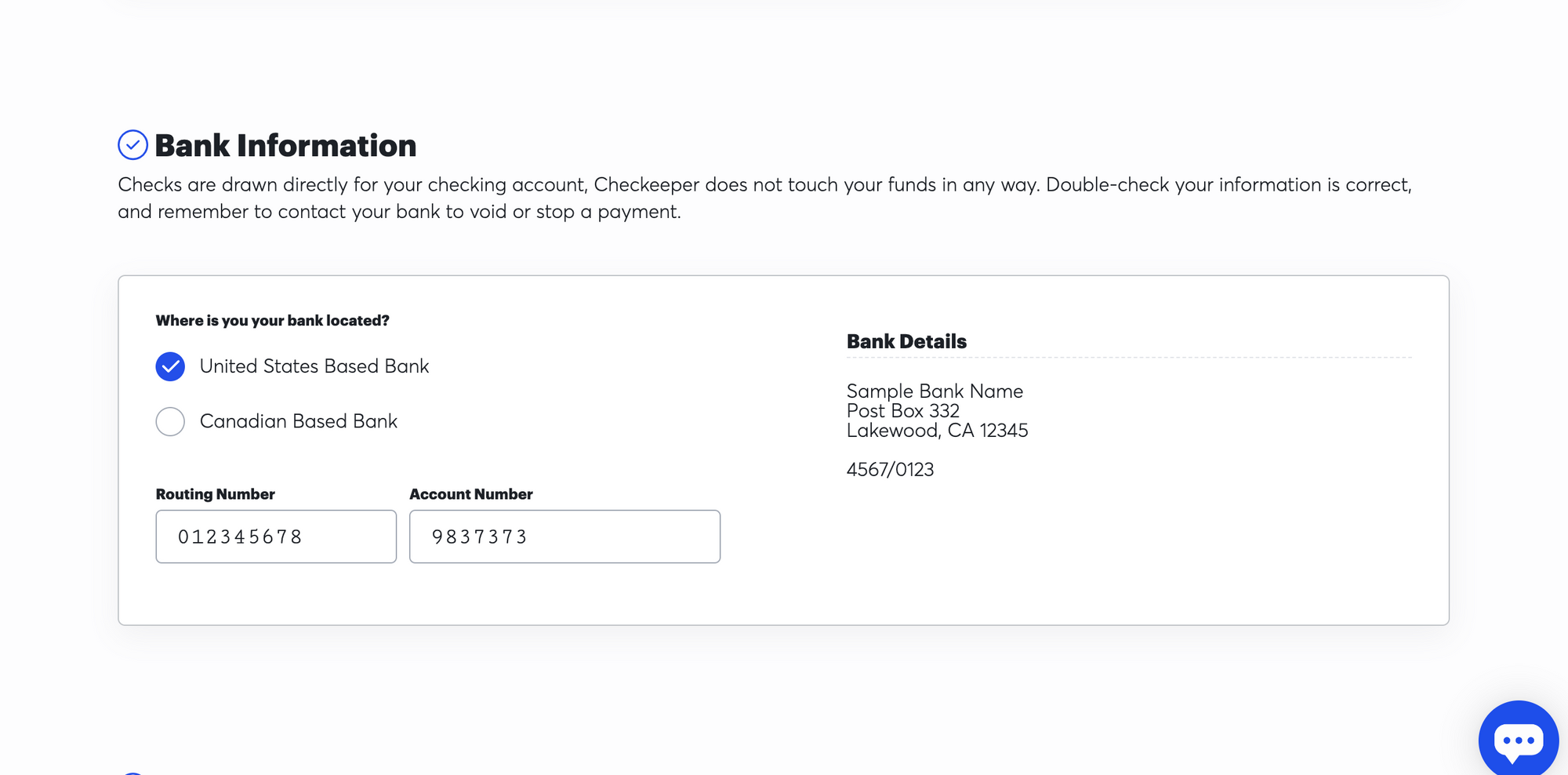 canadian bank account number format