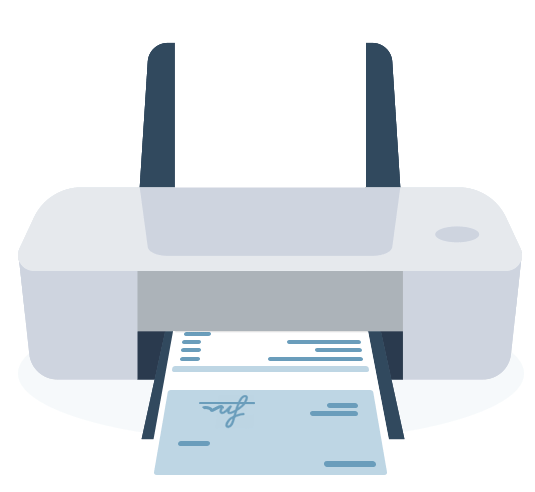 Printer printing checks